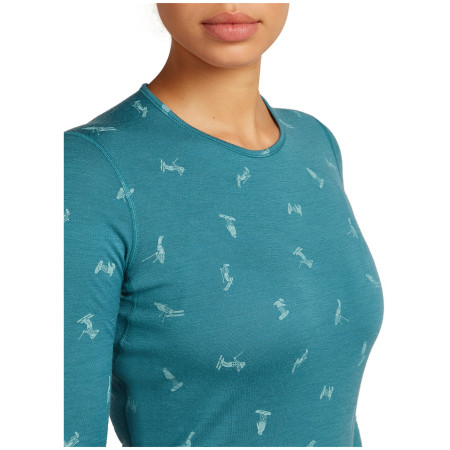Maglietta sportiva da donna Icebreaker Women Merino 200 Oasis LS Crewe Snow Day