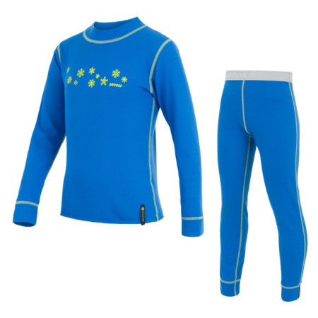 Set per bambini Sensor Double Face triko+spodky vločk blu Blue
