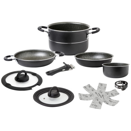 Set di stoviglie Brunner Pirate NG 7+1 - 20 cm nero