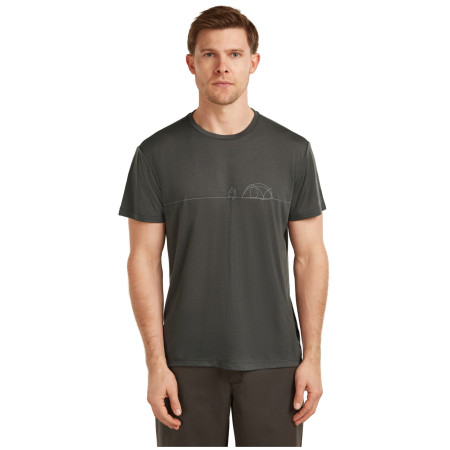 Maglietta funzionale da uomo Icebreaker Merino Blend Core SS Tee Single Line Camp