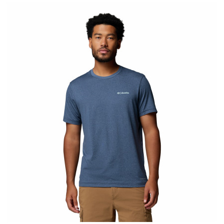 Maglietta da uomo Columbia Parsons Point™ SS Back Graphic Tee blu Collegiate Navy Heather, Linear Peaks