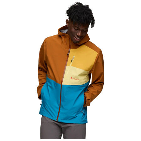 Giacca da uomo Cotopaxi Impermeo 3L Hooded Shell Jacket marrone/blu Sienna And Lake