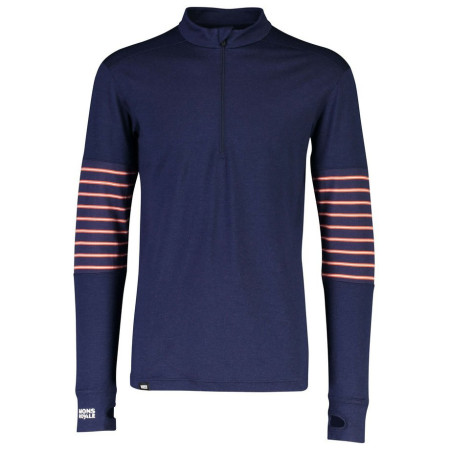 Maglietta funzionale da uomo Mons Royale Alta Tech Half Zip blu Navy/AlpineStripe