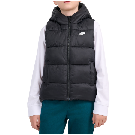 Gilet per bambini 4F Vest Jacket M366 Deep Black nero Deep Black