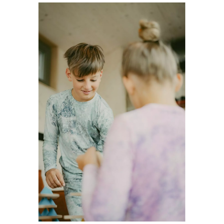 Pantaloni da bambino Wouki Aiki Green marble