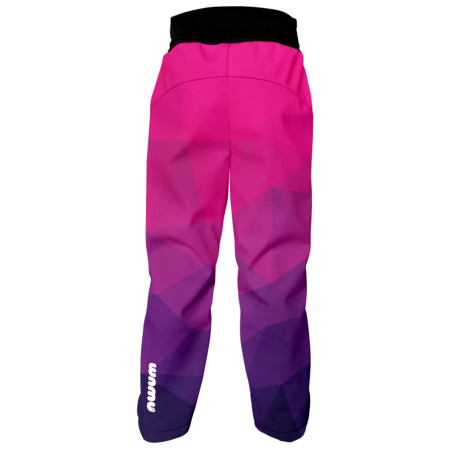 Pantaloni softshell per bambini WAMU Mozaika purple