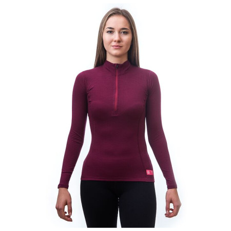 Maglietta sportiva da donna Sensor Merino DF con cerniera