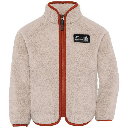 Felpa da bambino Didriksons Gibbs Kids Fullzip 2 Beach Beige/Rust beige Beach Beige/Rust