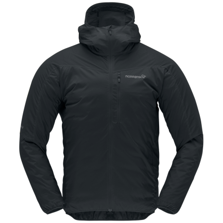 Giacca da uomo Norrona falketind aero60 Zip Hood nero Caviar Black