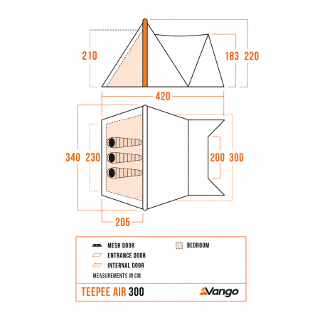 Tenda familiare Vango Teepee Air 300