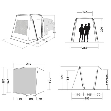 Tenda per minibus Outwell Desert Van