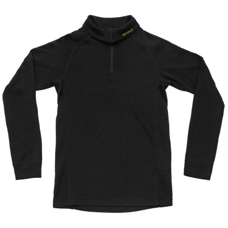 Felpa sportiva per bambini Devold Duo Active Merino Zip Neck Jr nero BLACK