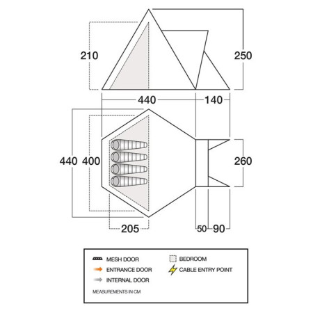 Tenda familiare Vango Teepee Air 400