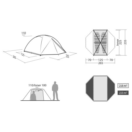Tenda da trekking Robens Lodge 2 Exp