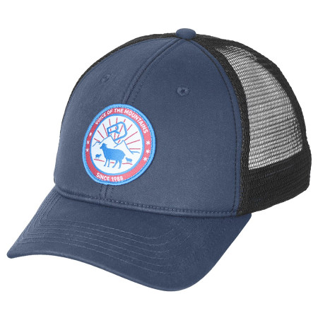 Berretto con visiera Ortovox Stay In Sheep Trucker Cap blu NightBlue