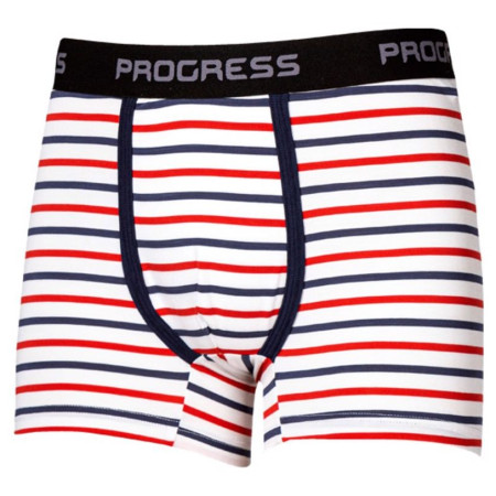 Boxer da uomo Progress OS KASPAR 24NT bianco/rosso TricolorStrips