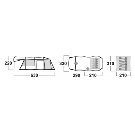 Tenda familiare Husky Caravan Dural 17