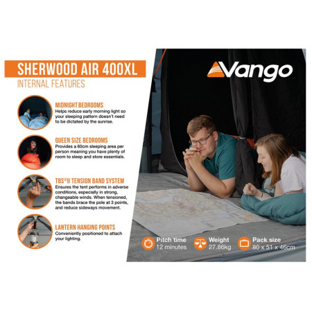 Tenda familiare Vango Sherwood Air 400XL Package