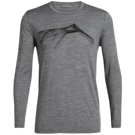 Maglietta da uomo Icebreaker Mens Tech Lite LS Crewe grigio GritstoneHthr
