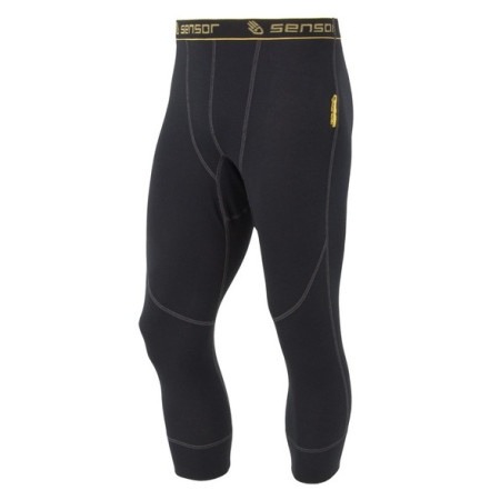 Pantaloni termici da uomo Sensor 3/4 Double Face nero Black