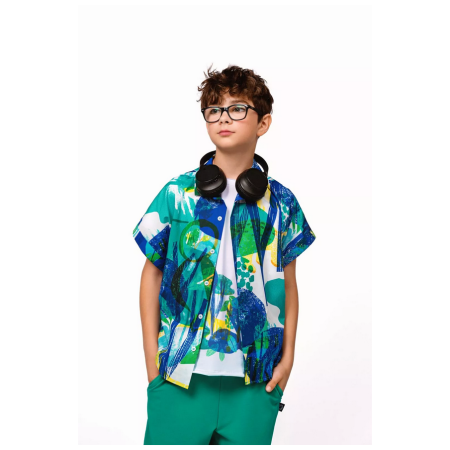 Camicie Wouki Hitode forest blue