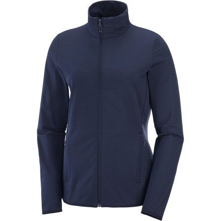 Felpa da donna Salomon Outrack Full Zip Midlayer W blu scuro Nightish