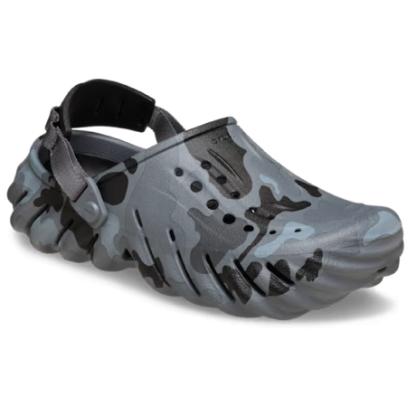 Pantofole Crocs Echo Duck Camo Clog grigio/nero Charcoal/Black