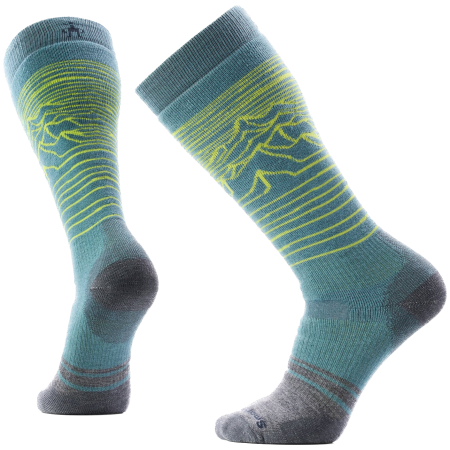 Calze da sci Smartwool Snowboard Full Cushion Iguchi OTC Socks verde Dusty Teal