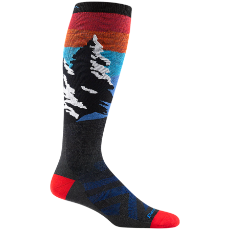 Calzettoni da uomo Darn Tough Solstice Otc Lightweight blu/rosso charcoal