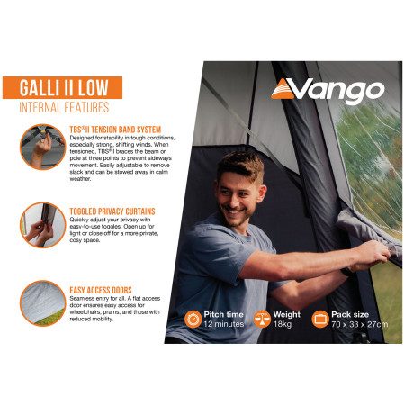 Tenda per minibus Vango Galli II Low