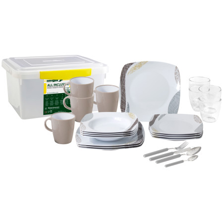 Set di stoviglie Brunner Khadi All Inclusive bianco