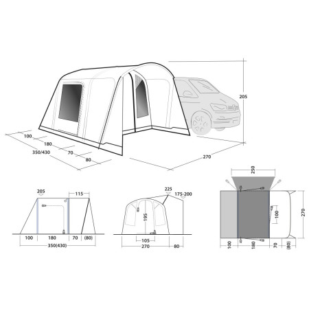 Tenda da tetto per auto Outwell Talladega Air