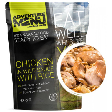 Pasto pronto Adventure Menu Pollo in salsa selvatica con riso 400g