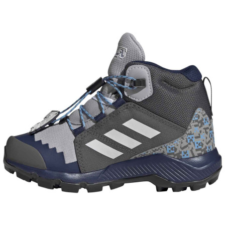 Scarpe da bambino Adidas Terrex Mid Gtx Minecraft grigio Glogry/Greone/Grefiv