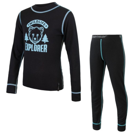 Set sportivo per bambini Sensor Double Face Set Wild nero