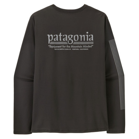 Maglietta da uomo Patagonia M's L/S Cap Cool Daily Shirt - Hut Tripper nero Black
