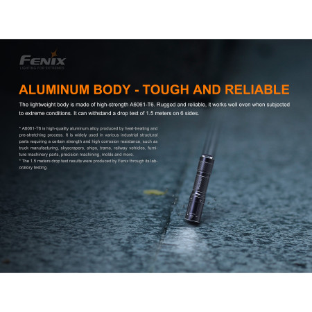 Torcia Fenix E01 V2.0 black