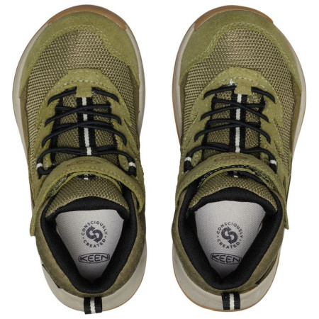 Scarpe da bambino Keen Hightrail Mid Wp Children Dark Olive