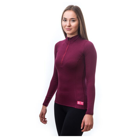 Maglietta sportiva da donna Sensor Merino DF con cerniera