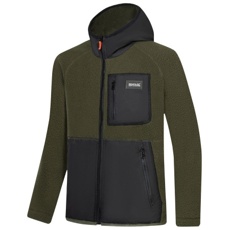 Felpa da bambino Regatta Munro Hybrid Jacket DarkKhak/Blk