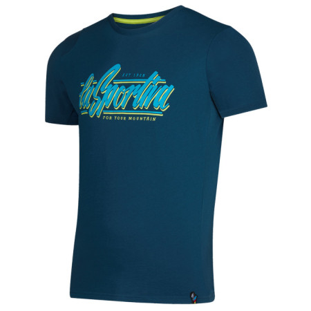 Maglietta da uomo La Sportiva Retro T-Shirt M blu scuro Storm Blue