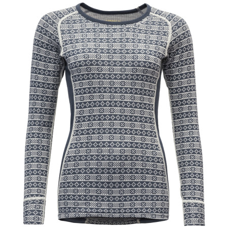 Maglietta sportiva da donna Devold Alnes Woman Shirt nero/bianco Night