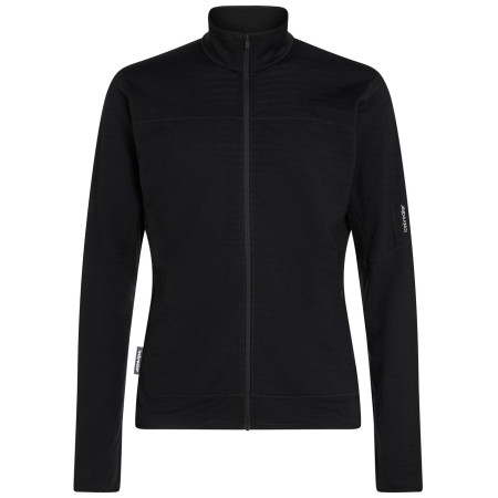 Felpa funzionale da uomo Icebreaker Men Merino Blend 300 RealFleece™ Descender LS Zip nero Black