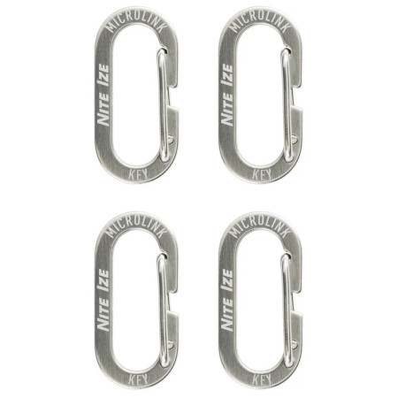 Set di moschettoni Nite Ize MicroLink argento Stříbrná