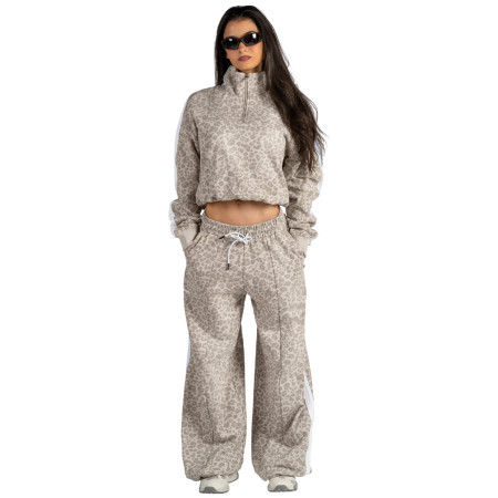 Felpa da donna Nebbia Half-Zip Leopard Sweatshirt Primal
