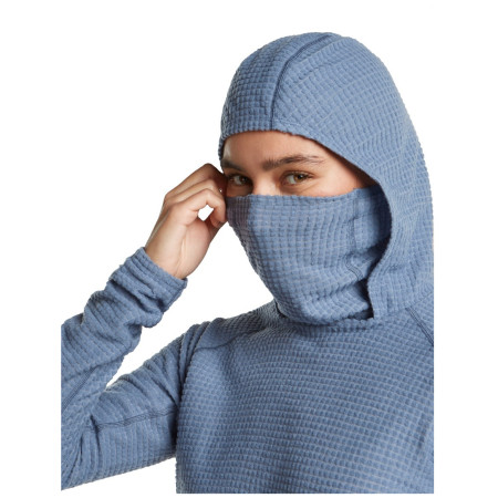 Felpa da donna Icebreaker Wom Mer 400 RealFleece Grid Pulover Hood