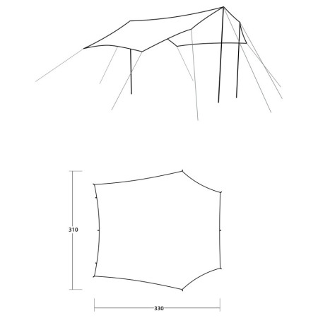 Annesso alla tenda Outwell Canopy Tarp M