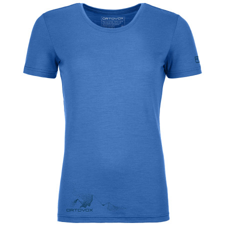 Maglietta da donna Ortovox 185 Merino Logo Spray Ts W blu sky blue
