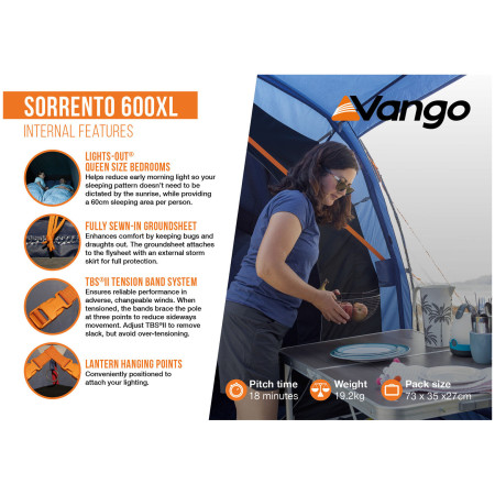Tenda familiare Vango Sorrento 600XL
