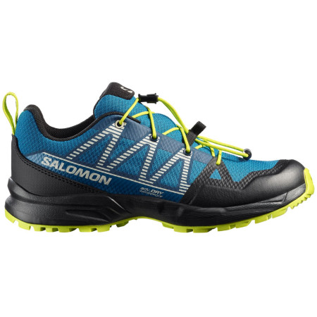 Scarpe da bambino Salomon Outscape Waterproof J blu Mykonos Blue / Black / Acid Lime